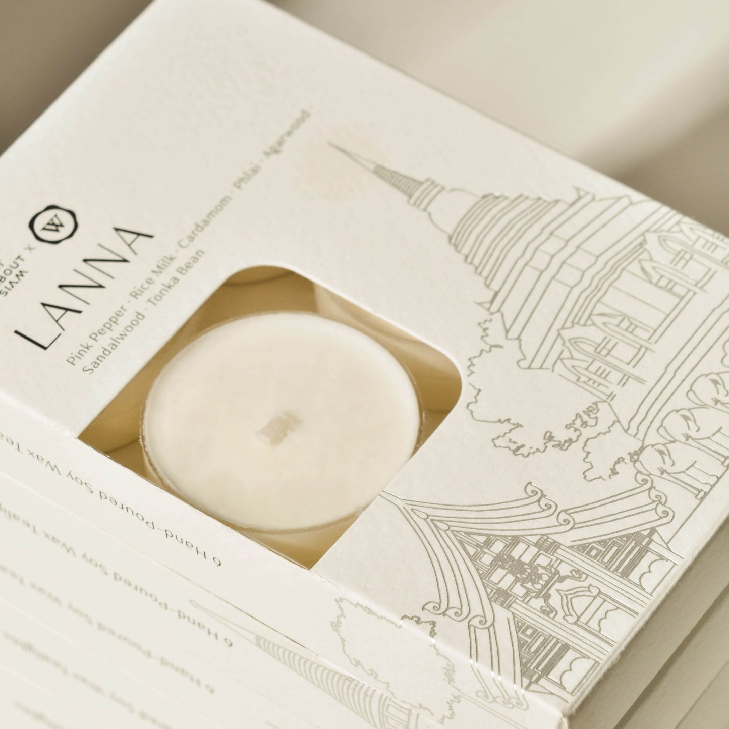 Kingdom Collection: Hand-Poured Thai Scented Soy Wax Tealights_Lanna